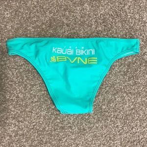 Small mid cut teal kauai bikini bottoms never worn